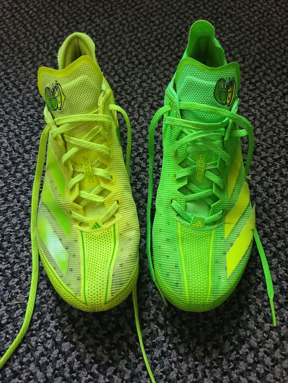 Adidas Adizero Neon Yellow/Green Cleats